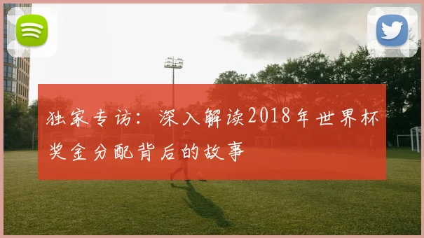独家专访：深入解读2018年世界杯奖金分配背后的故事